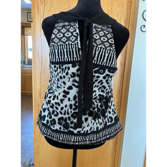 Maurices halter top, black animal print, women's size M - Picture 5 of 9